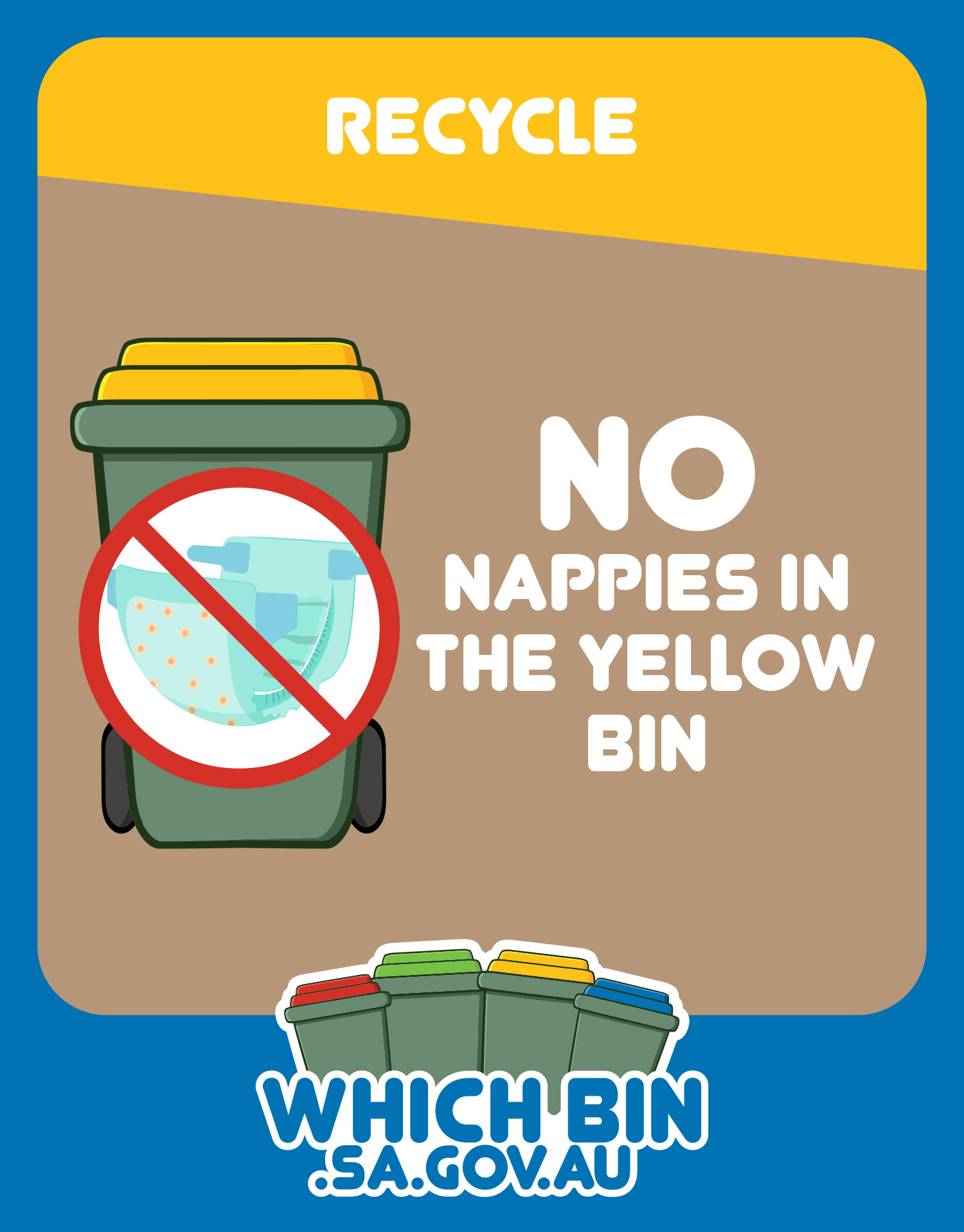 A Nappy in the recycle bin doesn't make anyone happy!