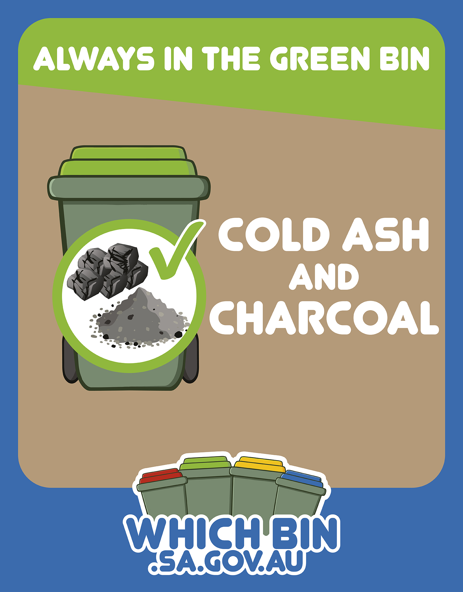 Always in the green bin: cold ash and charcoal 