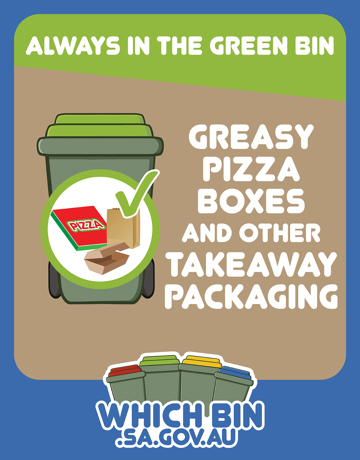 Always in the green bin: greasy pizza boxes and other takeaway packaging