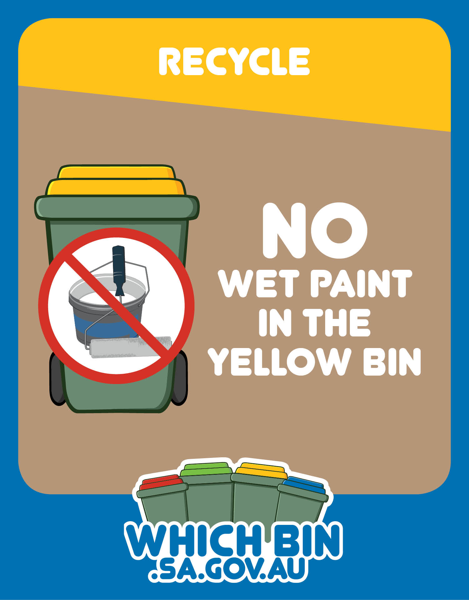 Wet paint and other liquids can send recyclables to waste!