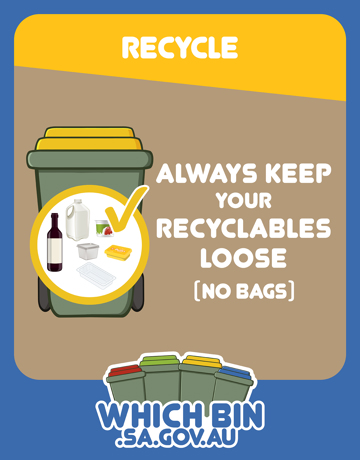 Always keep your recyclables loose
